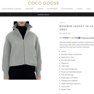 Herno Gray Bomber Jacket Premium Style